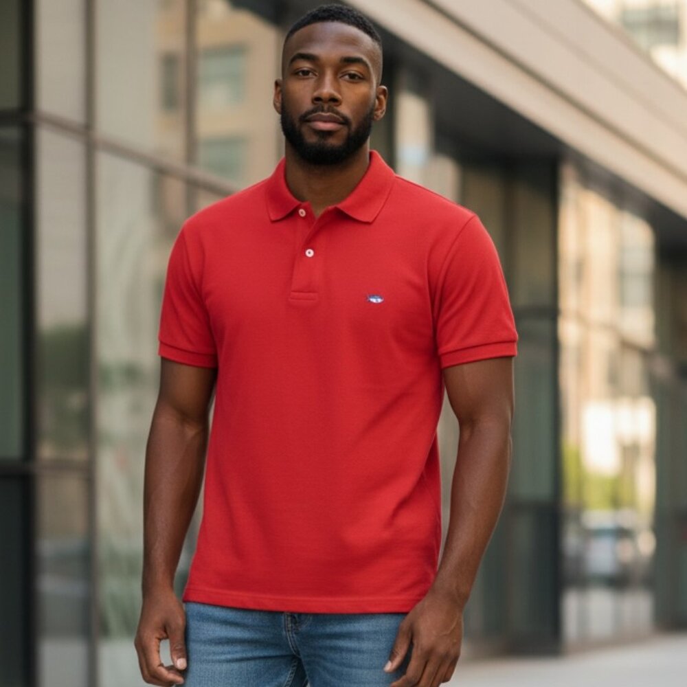 Southern Tide Skipjack Polo Shirt XL | NC State Red | Embroidered Logo